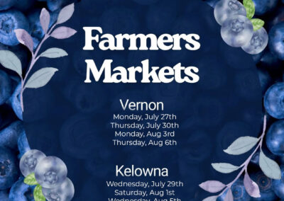 Farmers Markets – July 25-Aug 7