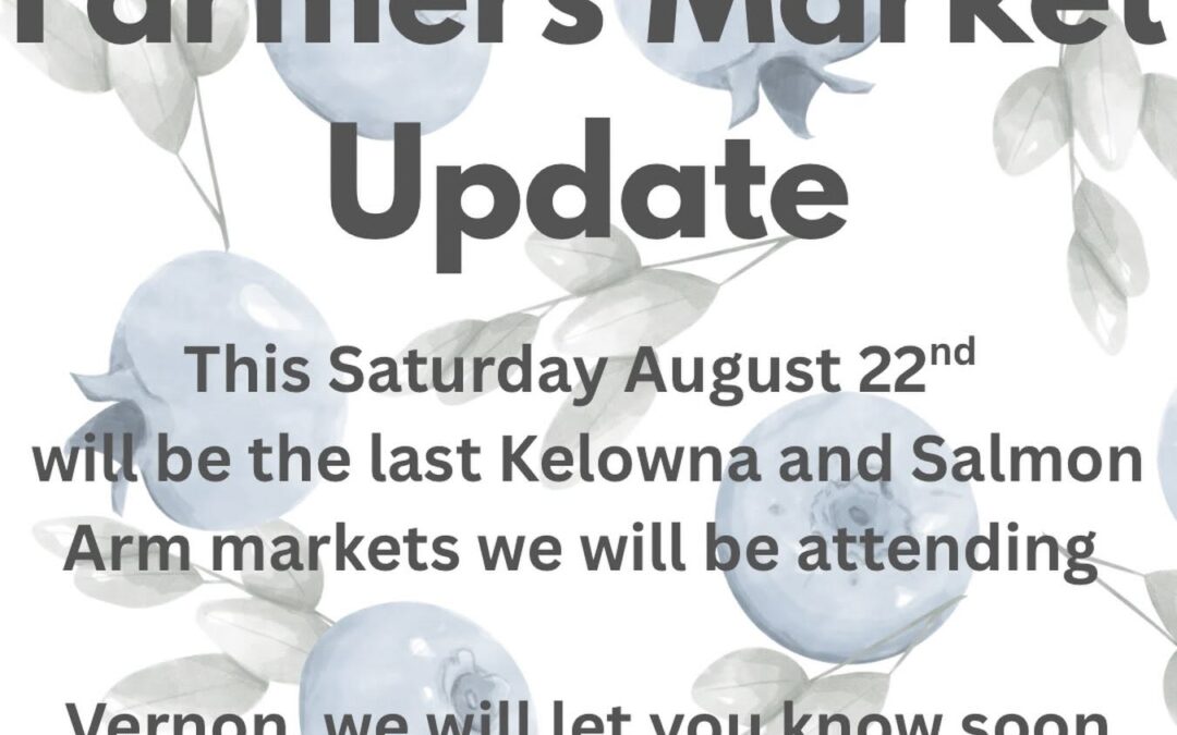 Farmers Market Update – August 20
