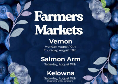 Farmers Markets – Aug 10-15
